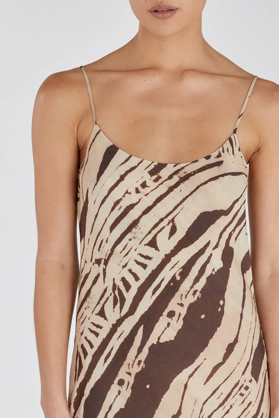 QUINN SCOOP MAXI SLIP DRESS