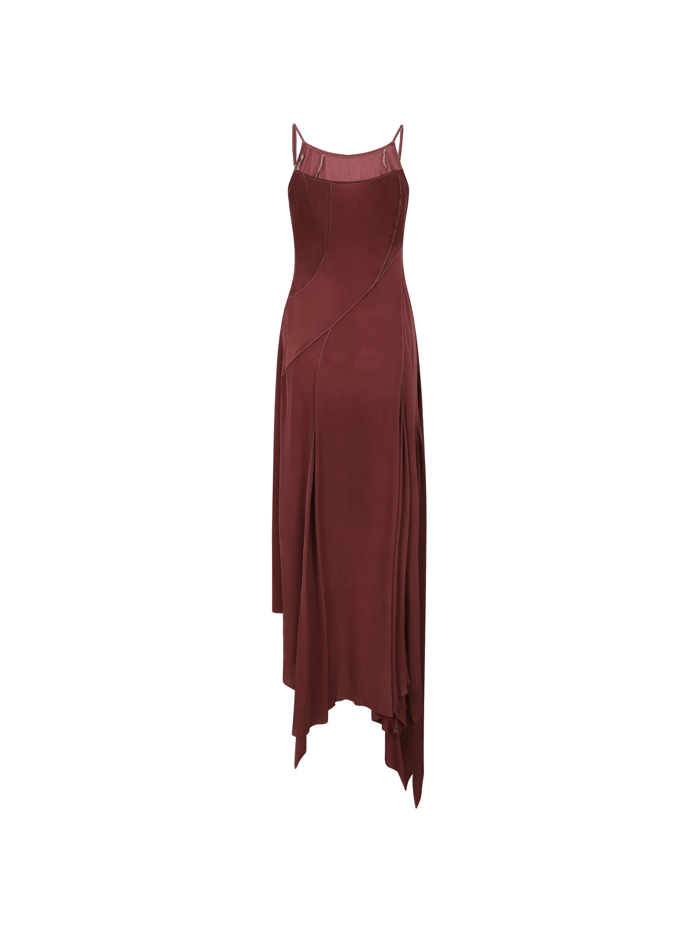 Rouge Slip Dress In Silk