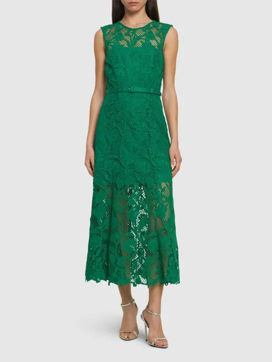 Self-portrait   Lace sleeveless midi dress 