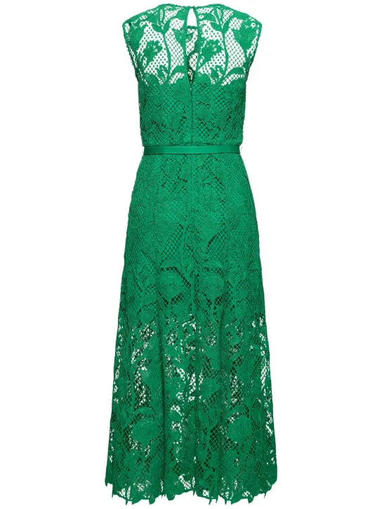 Self-portrait   Lace sleeveless midi dress 