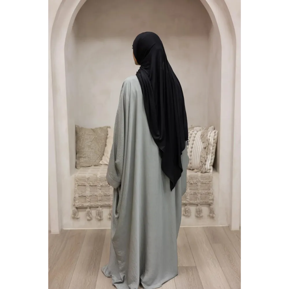 Slip Dress and Loose Fit Abaya (Cloud Grey)