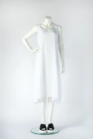 Slip Dress in White Delphi