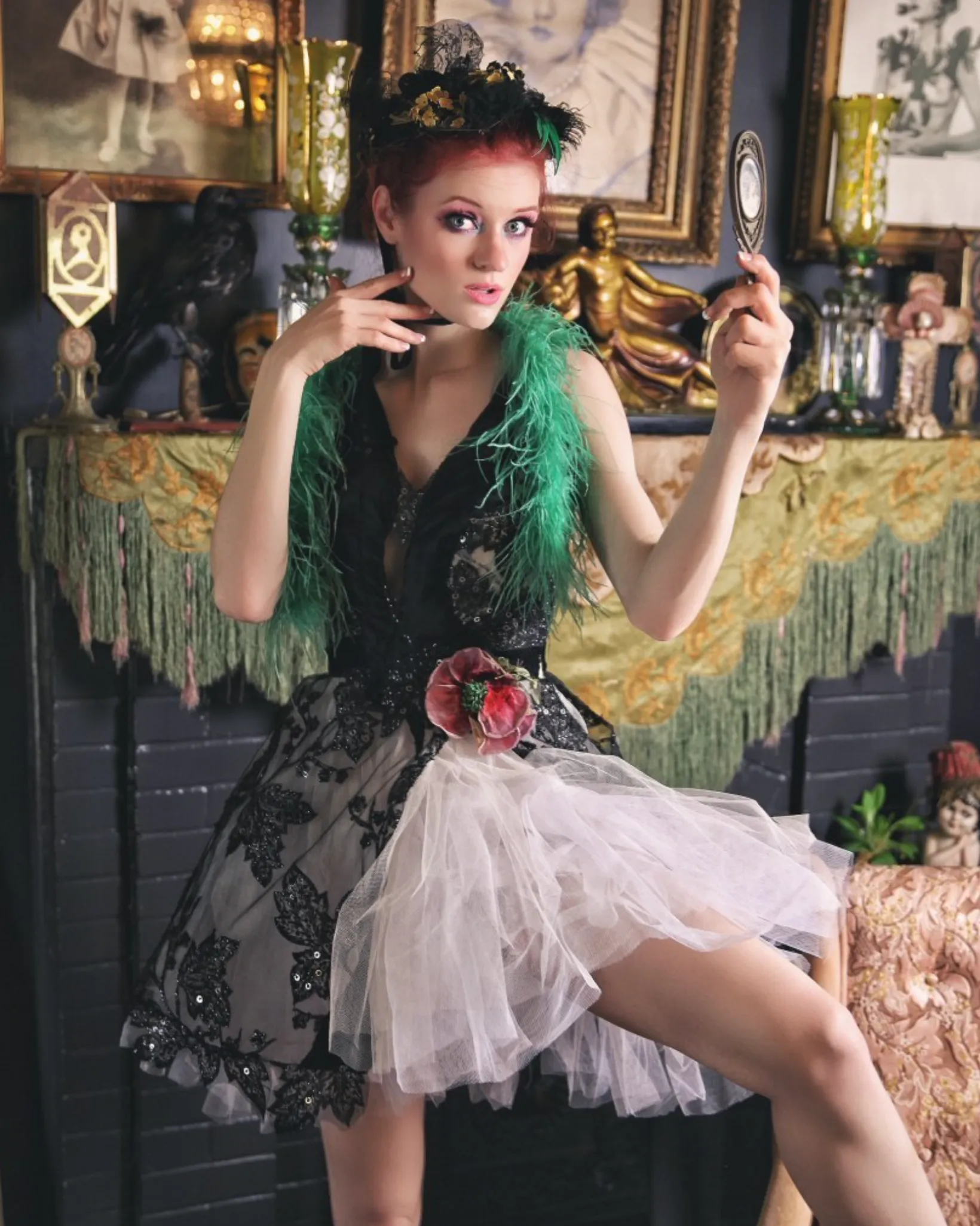 SOLD CLAIRE Boudoir Queen KOOK dress Old School Boudoir Queen Tutu Dress