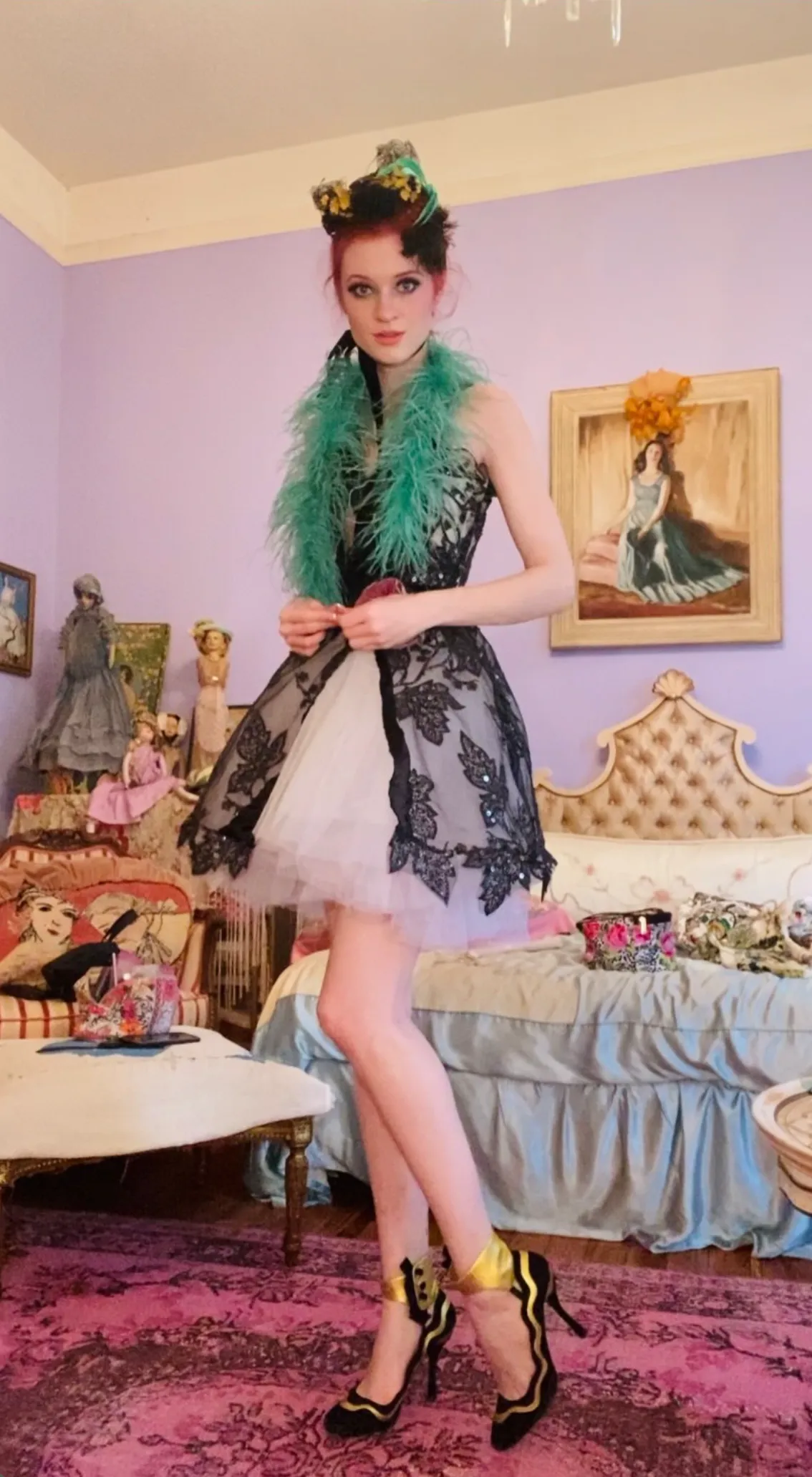 SOLD CLAIRE Boudoir Queen KOOK dress Old School Boudoir Queen Tutu Dress