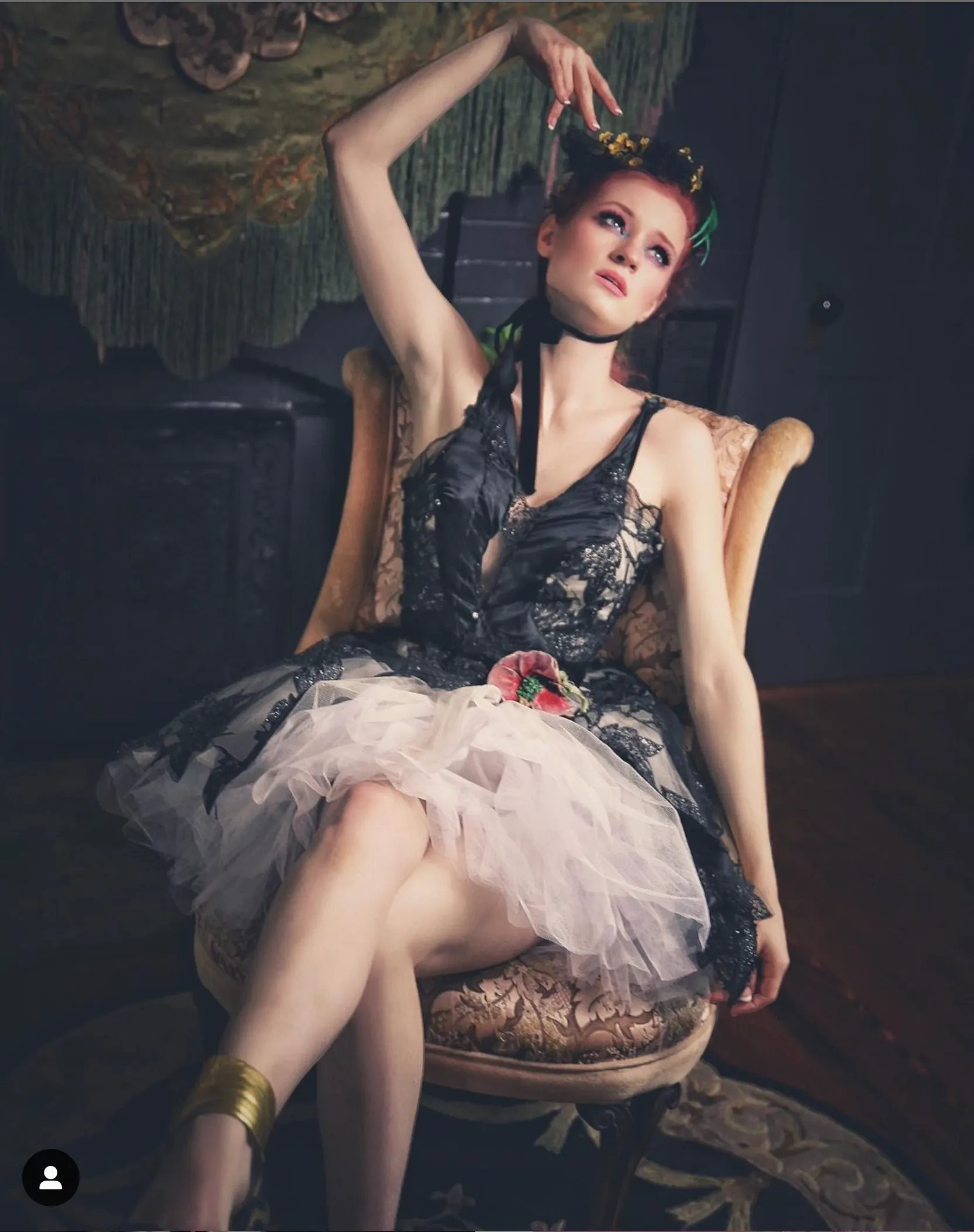 SOLD CLAIRE Boudoir Queen KOOK dress Old School Boudoir Queen Tutu Dress