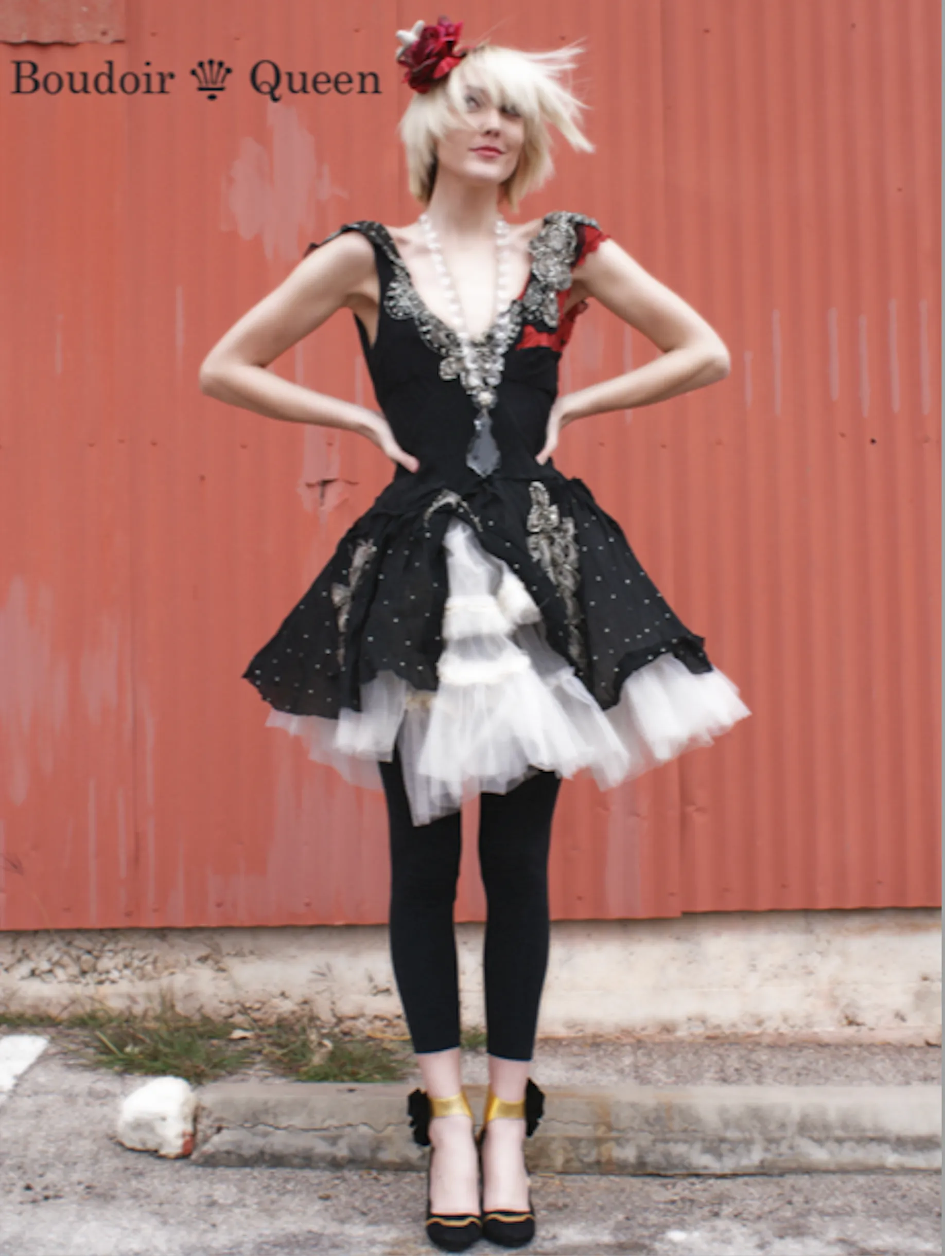 SOLD CLAIRE Boudoir Queen KOOK dress Old School Boudoir Queen Tutu Dress