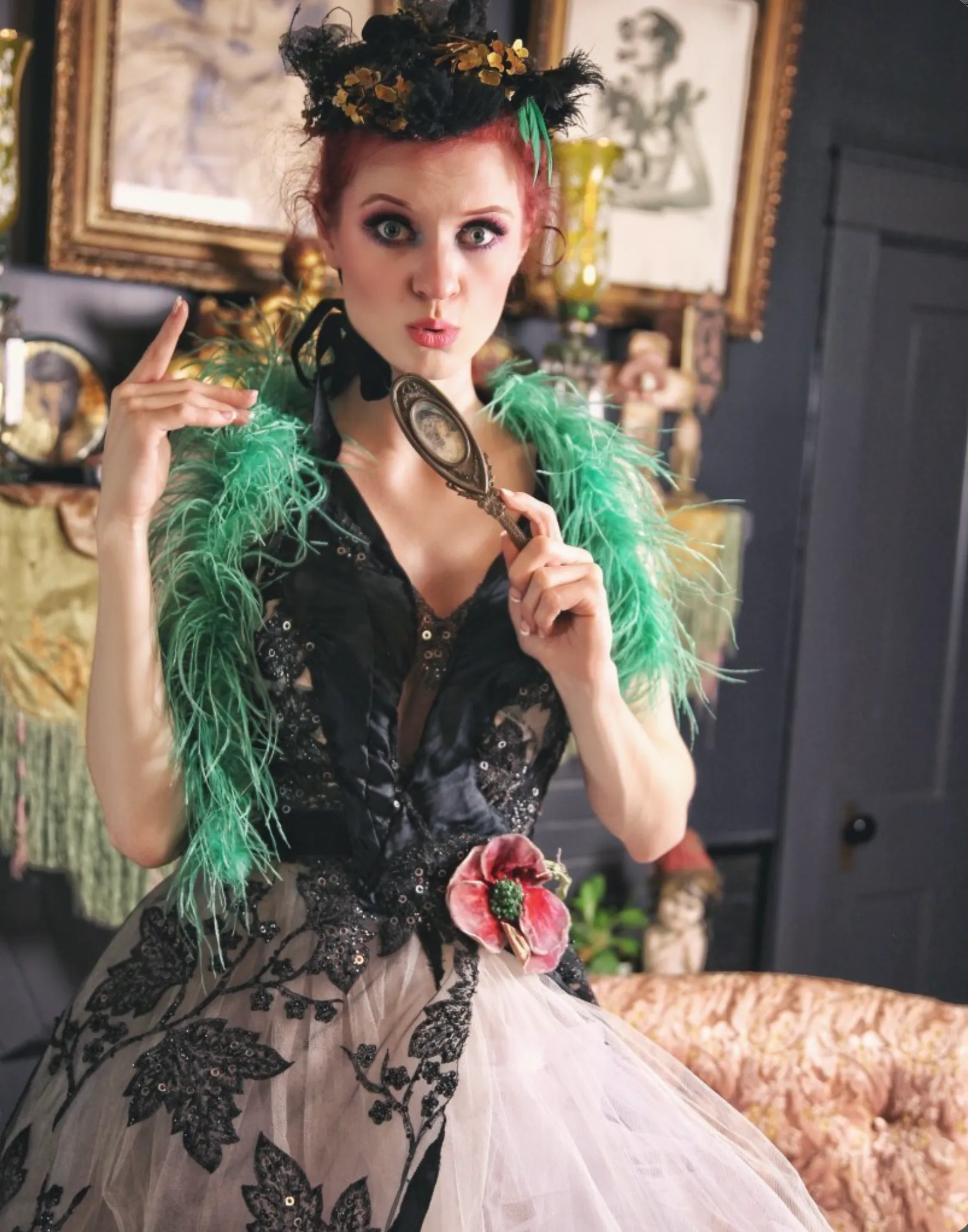 SOLD CLAIRE Boudoir Queen KOOK dress Old School Boudoir Queen Tutu Dress