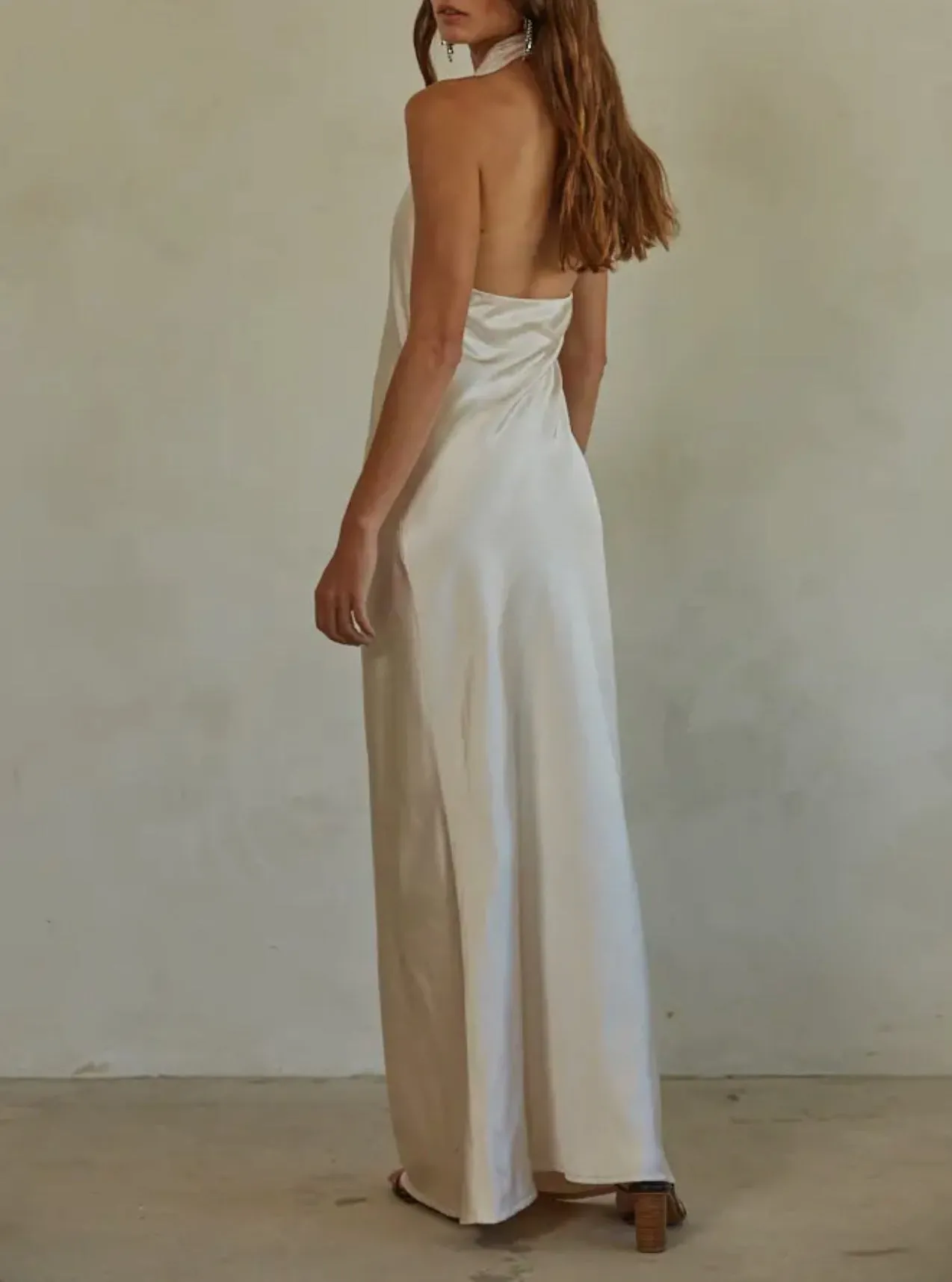 THE IRIS silky satin slip dress