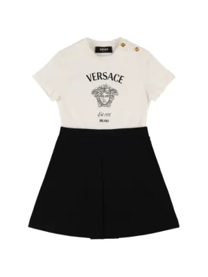 Versace   Printed cotton jersey dress 