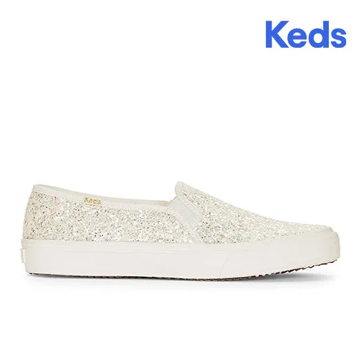 Women's Double Decker Glitter Cel Sneaker Cream (WF67624)