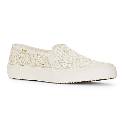 Women's Double Decker Glitter Cel Sneaker Cream (WF67624)