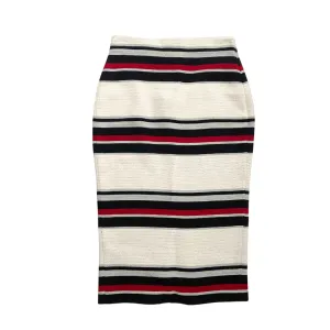 Zara Stripe Pencil Skirt White Multi SIZE M